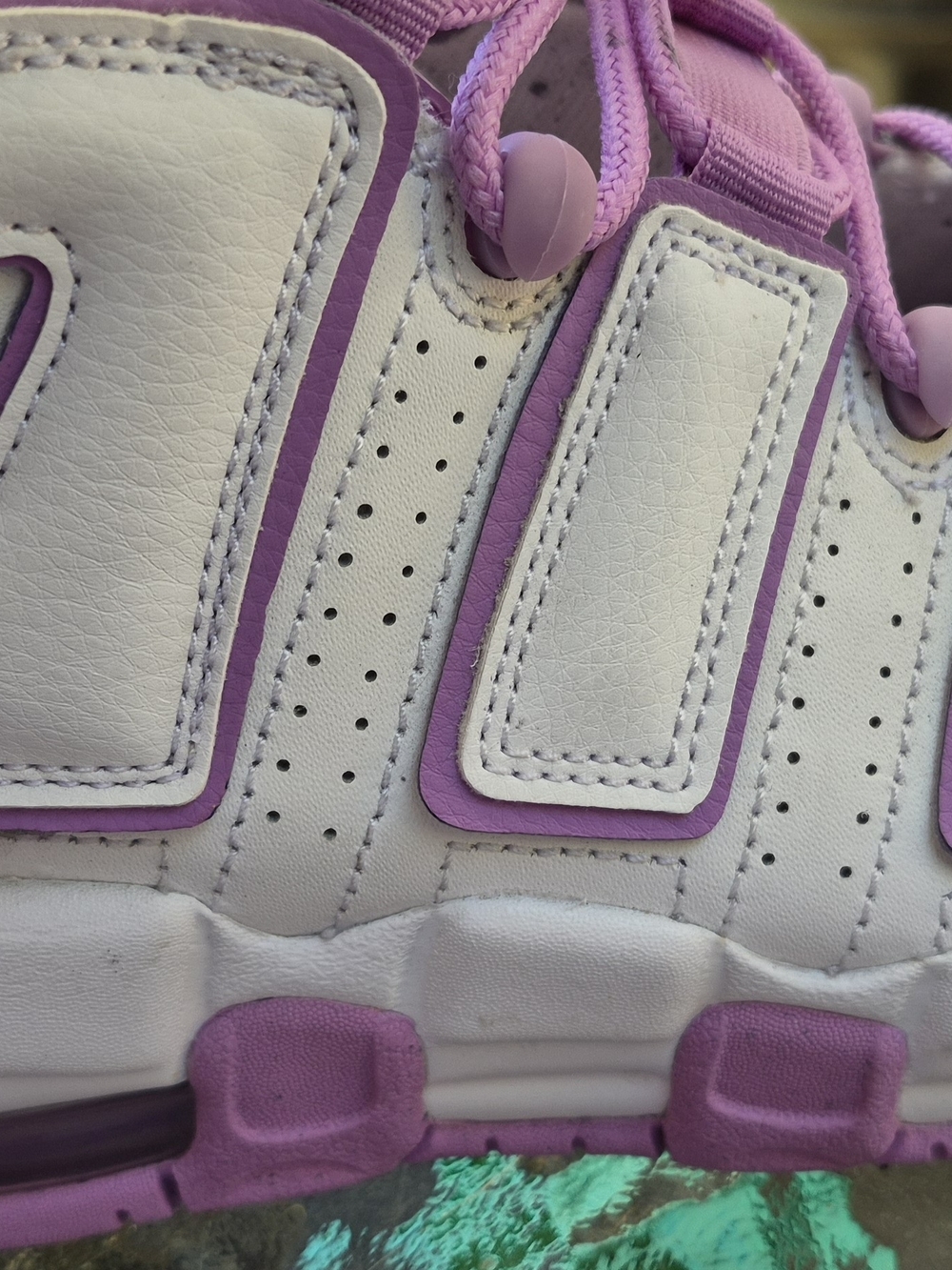 Nike Kids' White and Pink AIR Basketball Shoes - Picture 12 of 13